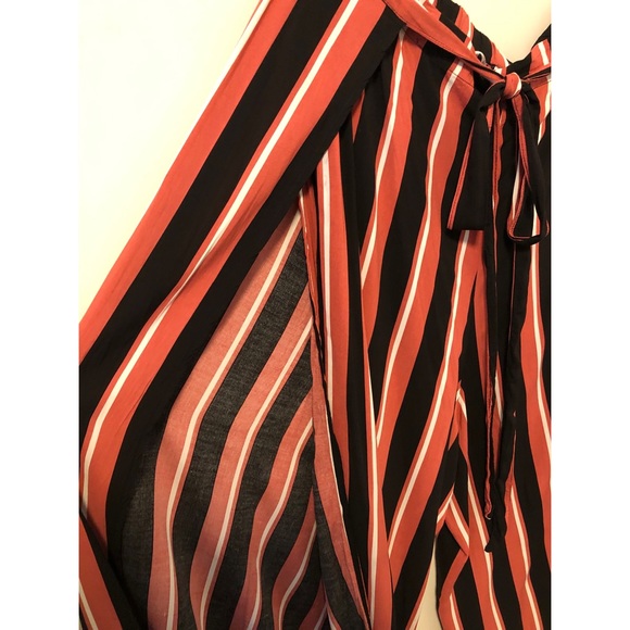 Striped Bathing Suit Cover - La Vie en Rose Aqua - Picture 2 of 3